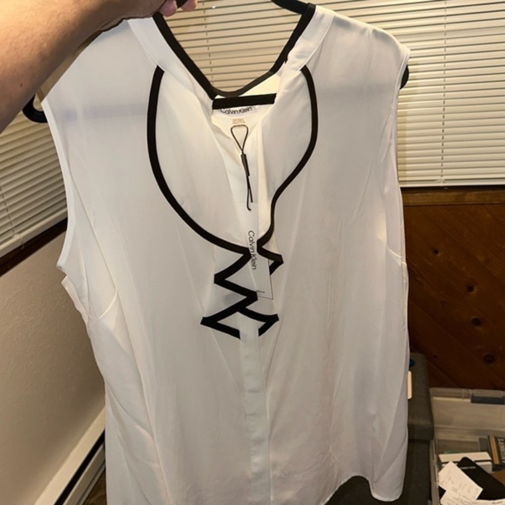 Calvin Klein sleeveless blouse NWT​